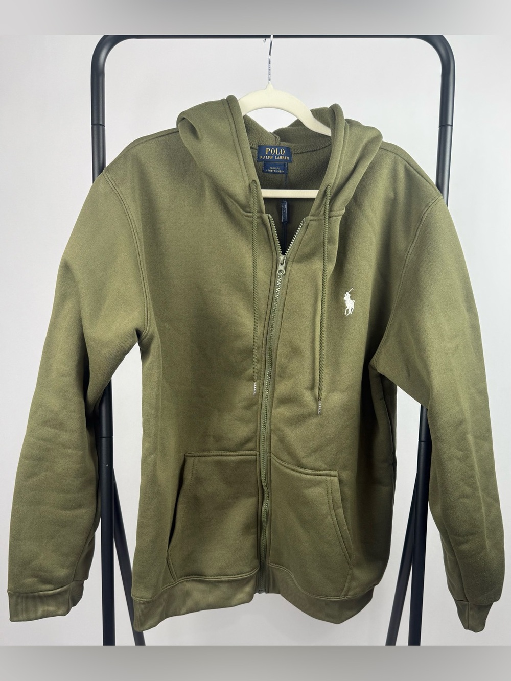 Polo Ralph Lauren Double Knit Zip Hoodie Olive Green XL NWT Logo - Picture 5 of 10